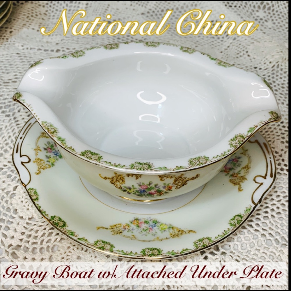 NATIONAL CHINA Vintage Gravy Boat